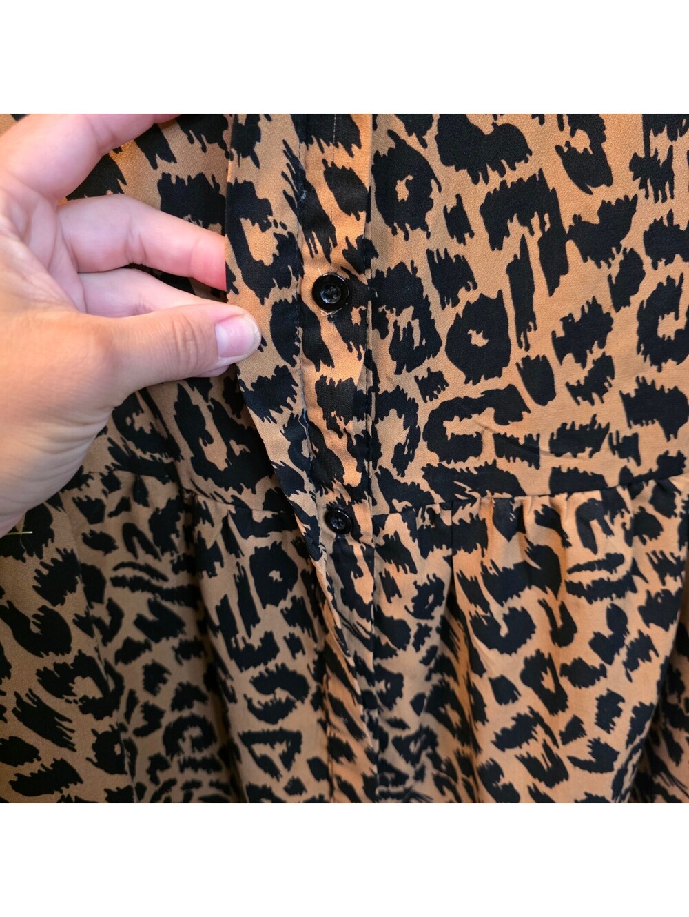 Missguided Women's Leopard Print Babydoll Mini Dress Size 10 - Picture 3 of 6